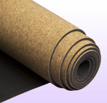 5MM  Non-slip Cork Rubber Natural Yoga Mat