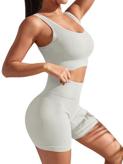 Seamless Yoga Exercise Top Tight Moisture Absorption