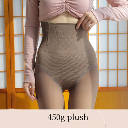 Cartilage High Waist Stewardess Grey Fake Meat-penetrating Base Skin-penetrating Pantyhose