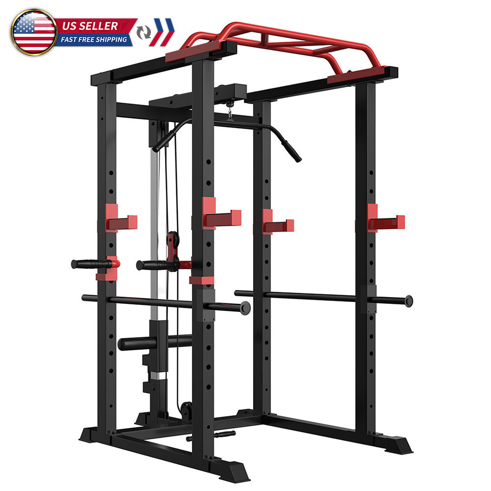 Multi-functional Power Cage Home Adjustable Pullup Squat