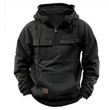Men's Zip-up Hoodies Sweatshirt With Drawstring And Pocket