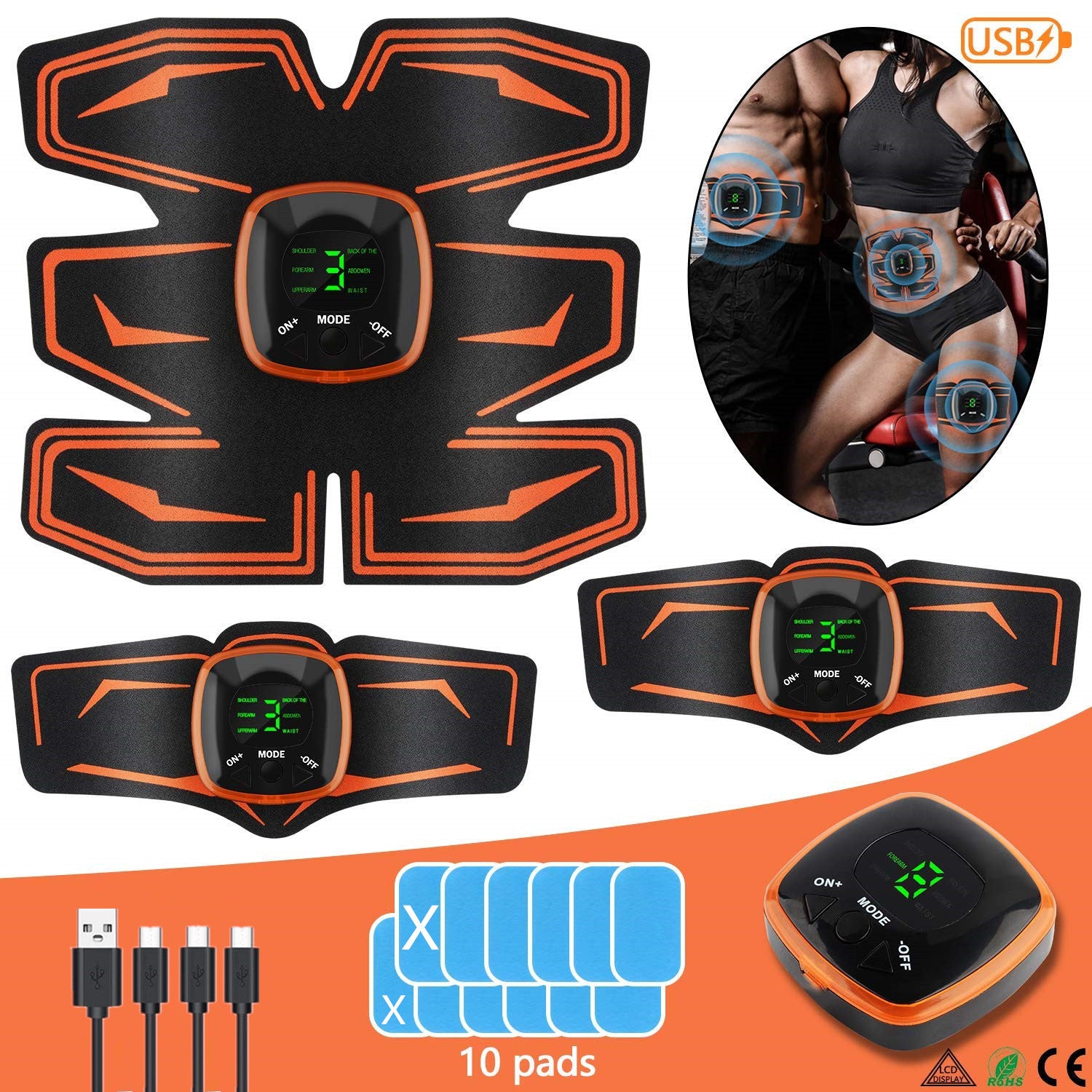 New Rechargeable Fitness Device Abdominal Muscle Patch – Gym From House