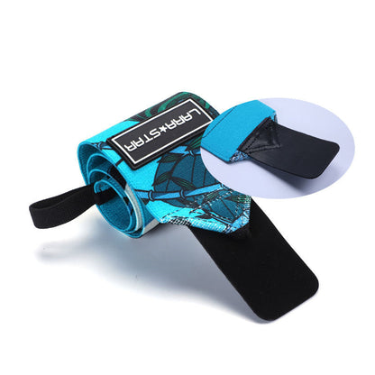 Fitness Man Sprained Wrist Strap Bench Press