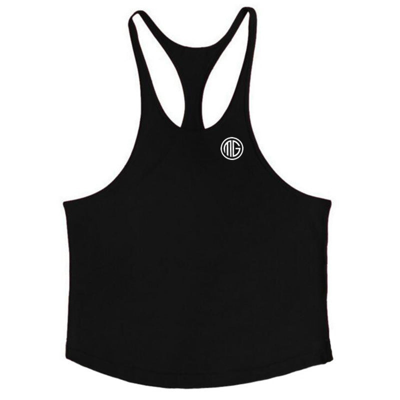 Professional Bodybuilding Fitness Men's Cotton I-shaped Vest