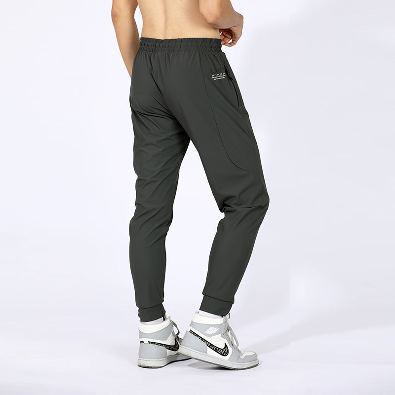 Male Summer Ice Silk Quick Dry Thin Fitness Pants