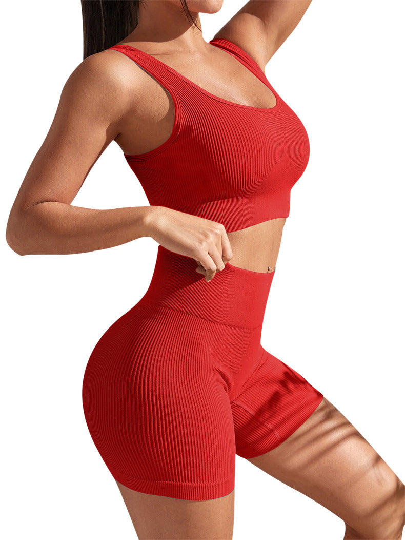 Seamless Yoga Exercise Top Tight Moisture Absorption