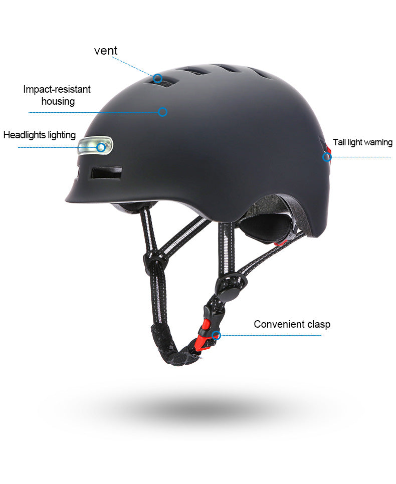 Skateboard Cycling Electric Vehicle Lighting Sports Helmet