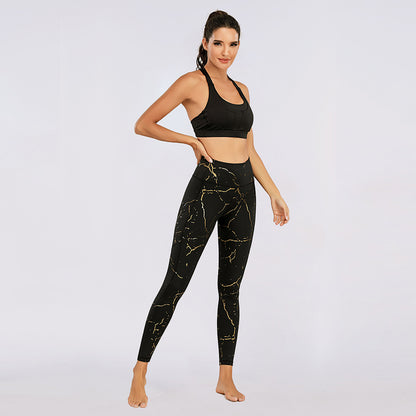 Hip-Lifting Yoga Pants Bronzing Slim High Waist Leggings