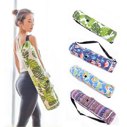 Portable yoga mat canvas bag