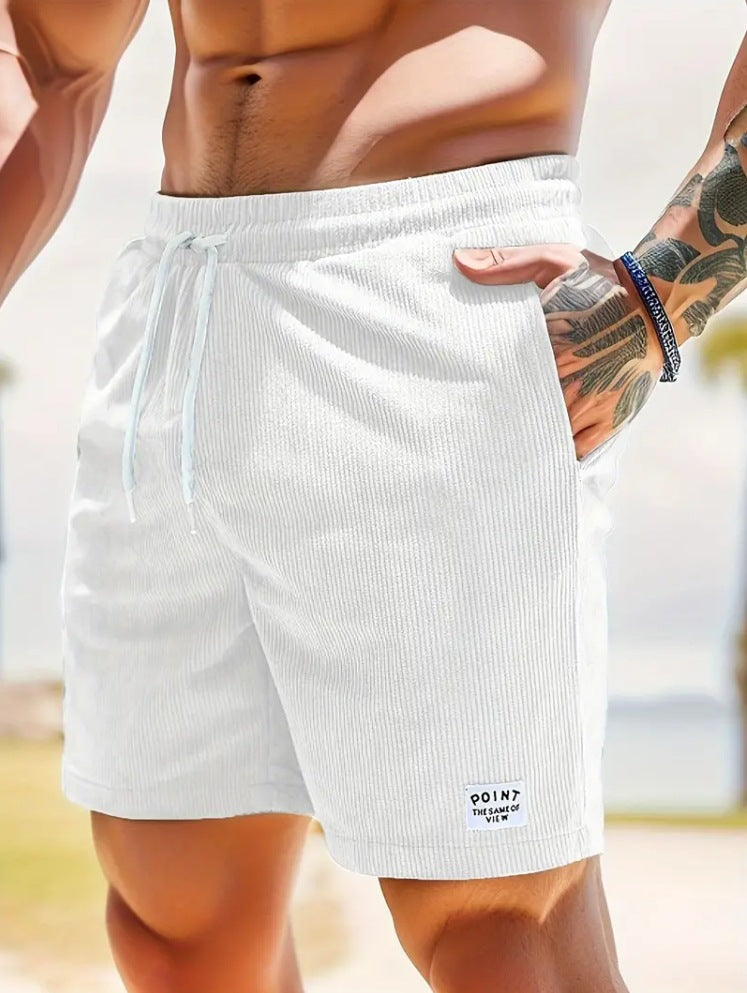 Lace-up Drawstring Shorts Summer Corduroy Sports Short