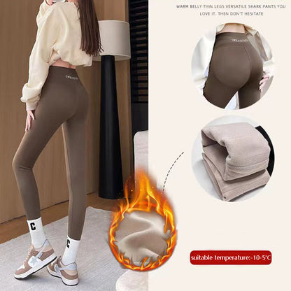 Fleece Thickened Leggings Winter -20 To 5 Shark Pants For Women