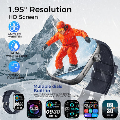 Smart Watch Bluetooth Call &1.95 HD Screen -Heart Rate