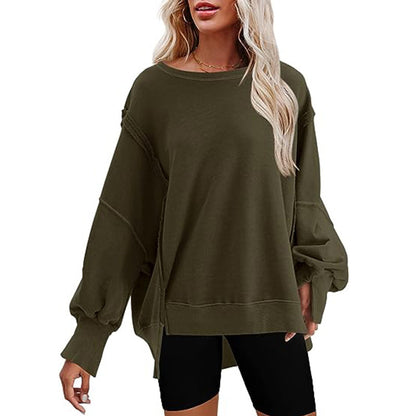 Pullover Sweatshirt Loose Round Sports Sweatshirt