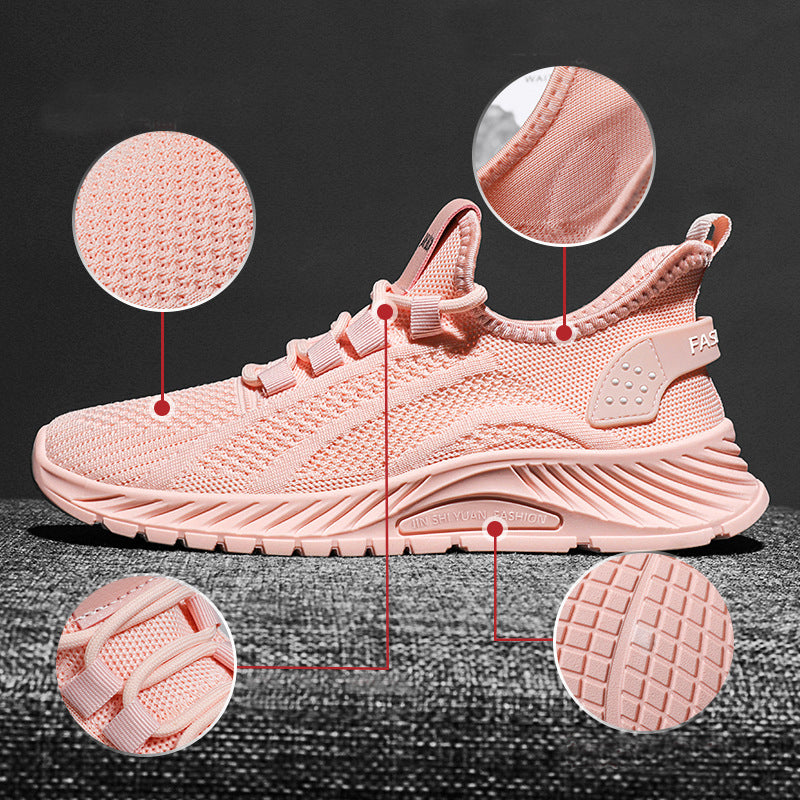 Fashion Casual Sports Shoes Women Lace Up Flat Shoes