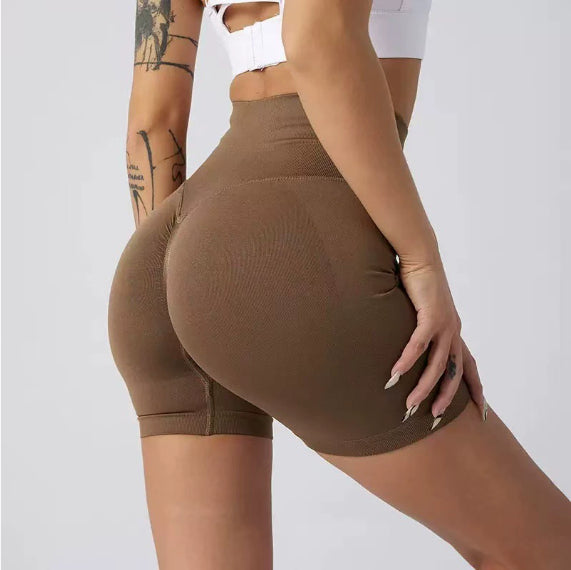 High Waist Yoga Shorts Tight Hip Raise Seamless
