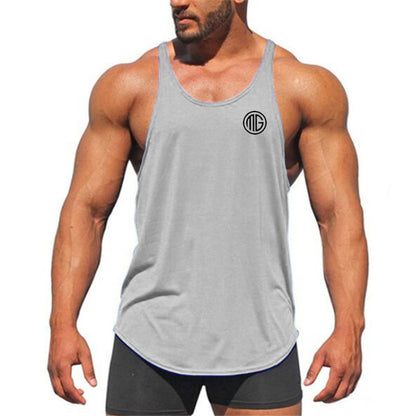 Professional Bodybuilding Fitness Men's Cotton I-shaped Vest