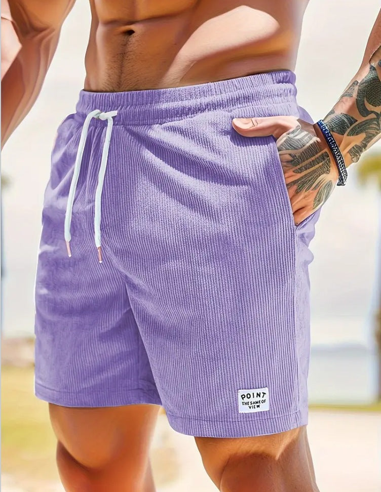 Lace-up Drawstring Shorts Summer Corduroy Sports Short