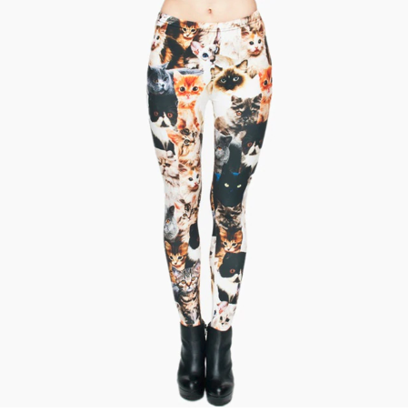 Printed thin pencil feet pants stretch big ladies yoga pants leggings