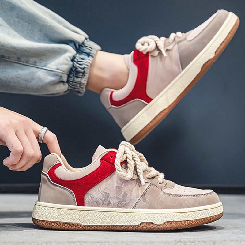 Lace-up Casual Shoes Men Outdoor Walking Shoes