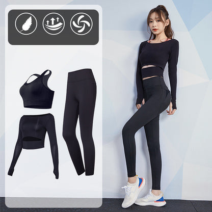 Sports Quick-Drying Tight Fitness Running Three-Piece Suit