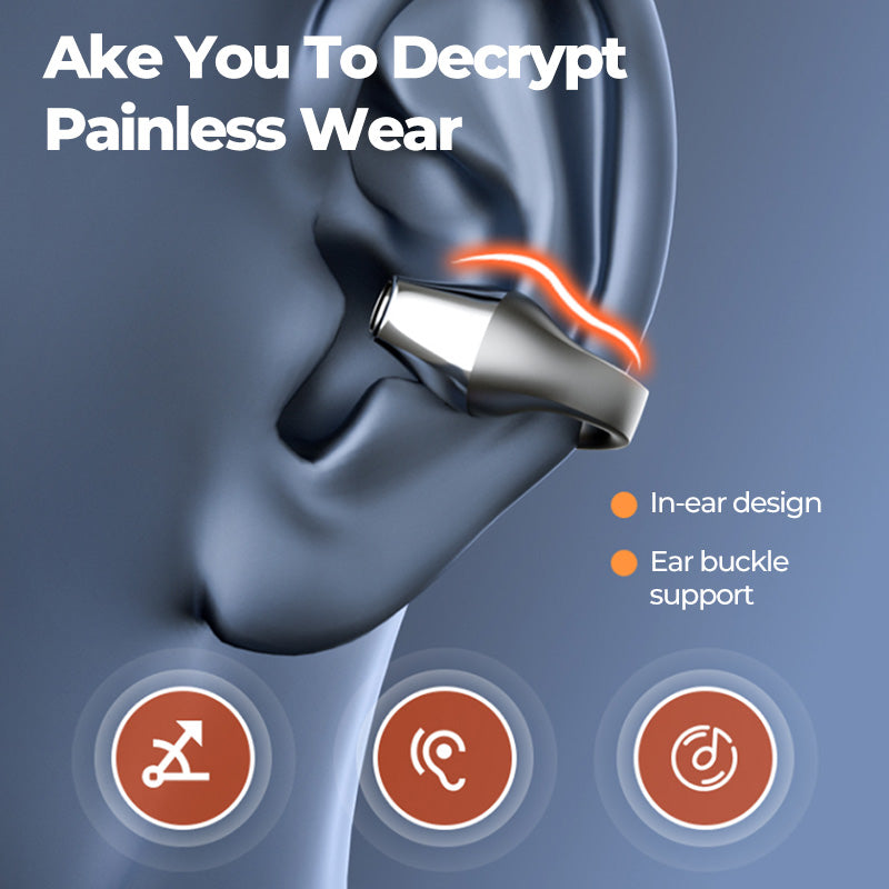 Ear Clip Bone Conduction Handsfree Sports Headset