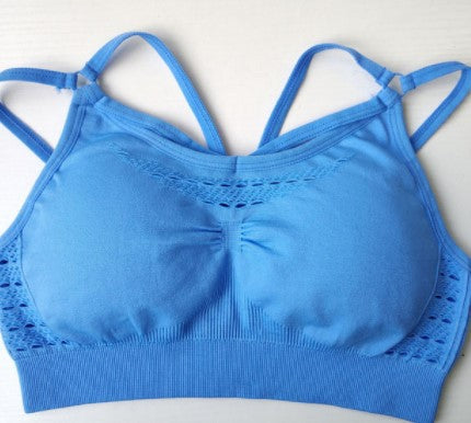 Elastic seamless sports bra