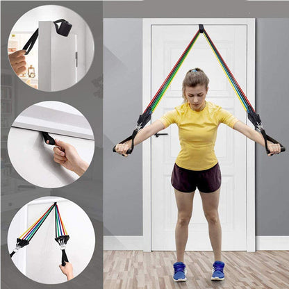 11-piece Plastic Fitness Pull Rope Set