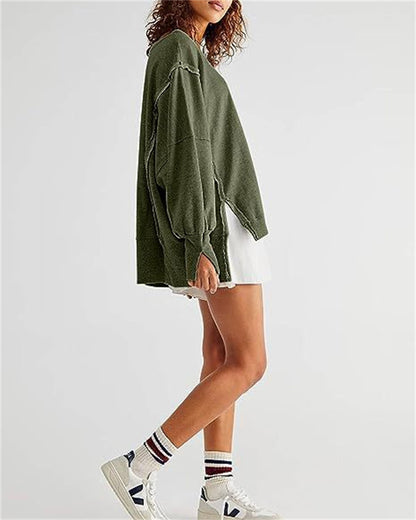 Pullover Sweatshirt Loose Round Sports Sweatshirt