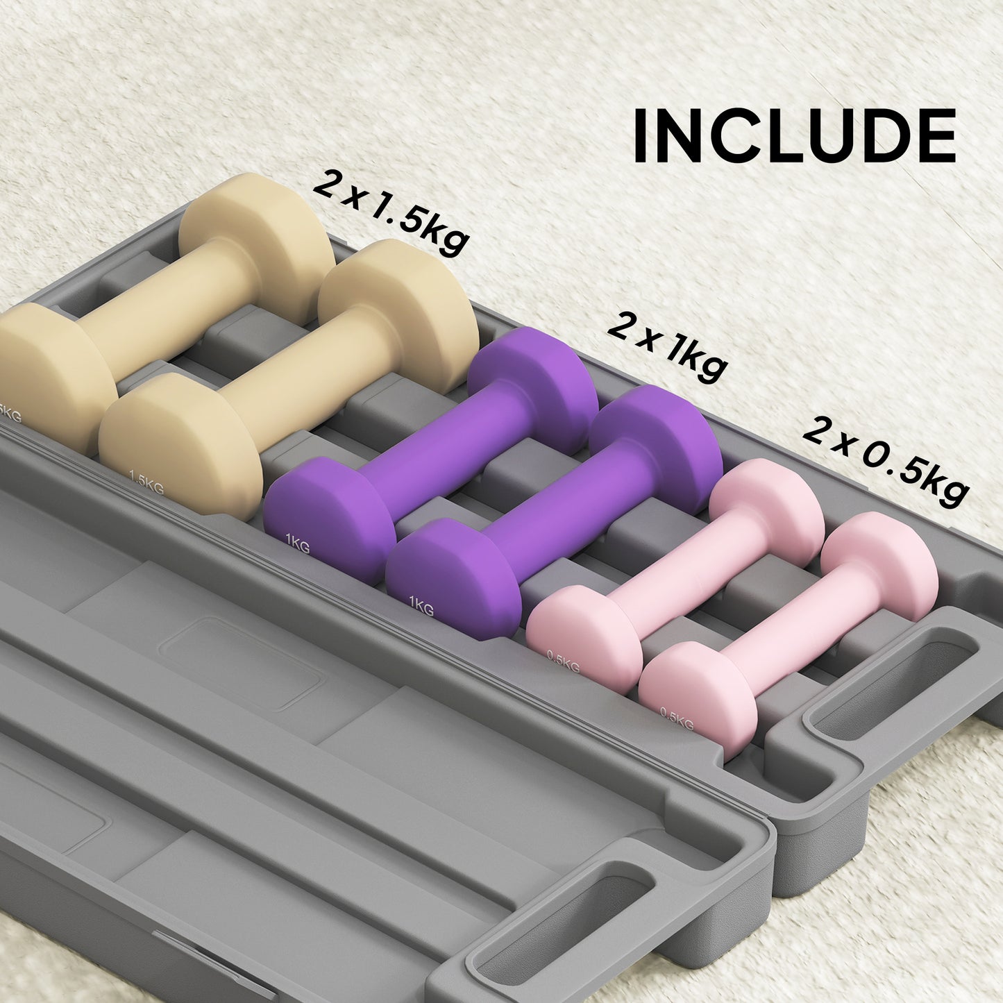 6Kg Dumbbell Set Fitness Weight Set For Men And Women