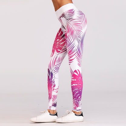 Sexy Red Print Yoga Pants Leggings Women Sport Pants