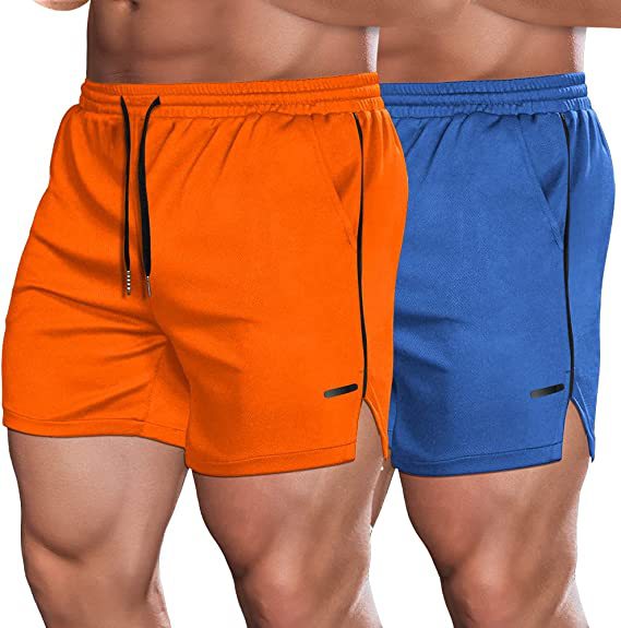 Running Training Mesh Color Matching Fitness Shorts Men