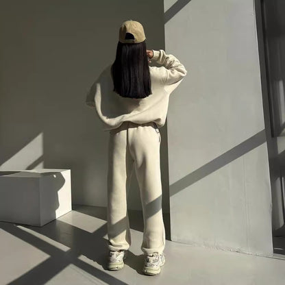 Y2K Winter Jogging Women Two Piece Set