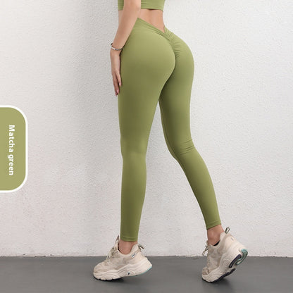 Fashion V-shaped Yoga Pants Ins High Waist Trousers