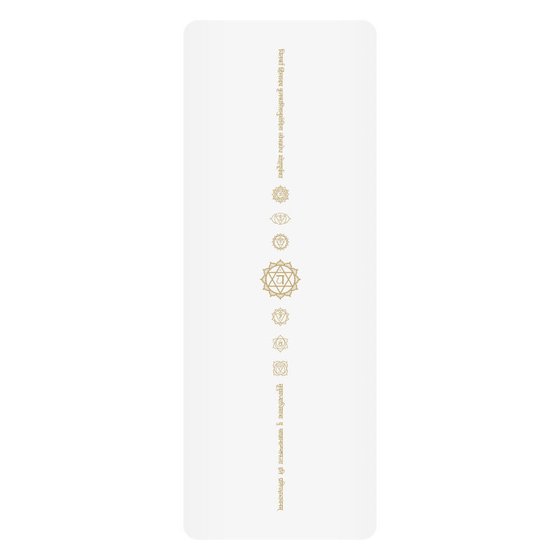 White Pu Leather Natural Rubber Rustic Yoga Mat