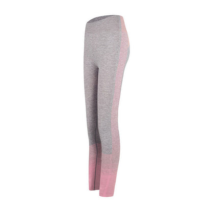 Knitted Seamless Striped Yoga Pants Hip Sports Fitness Pants