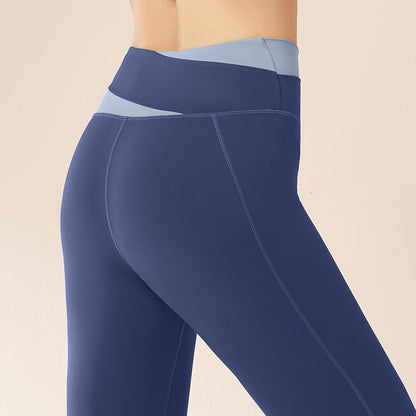 Spliced High Waist Yoga Pants Butt Lift Seamless Leggings