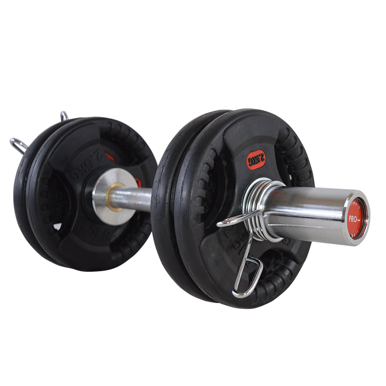 Gym Three-hole Rubber Coated Olympics Weightlifting Barbell