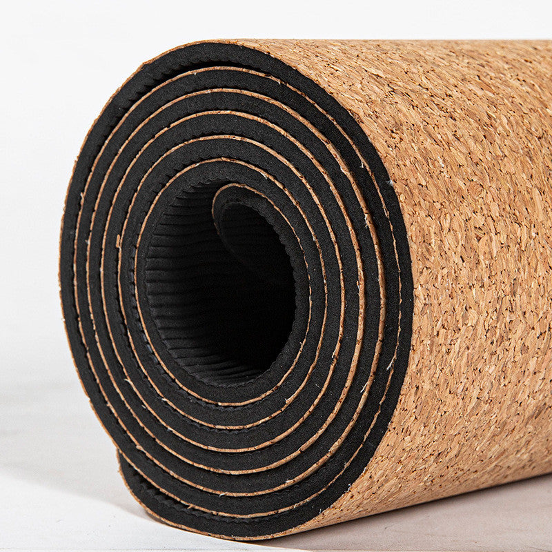 TPE Cork Yoga Mat Tasteless Non-slip Beginner Yoga Gym Mat Thicken