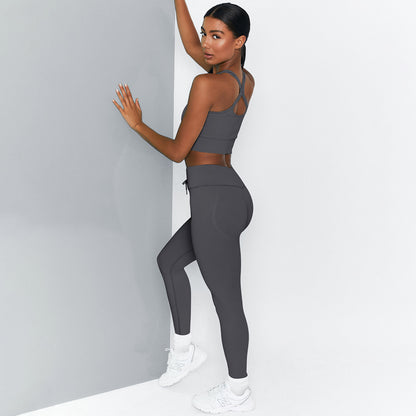 Tank Top Leggings Sports Yoga Suit Set