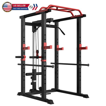 Multi-functional Power Cage Home Adjustable Pullup Squat