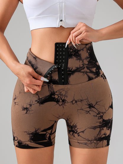 Tie Dye Button Everyday Wear Spring Summer Sports Shorts