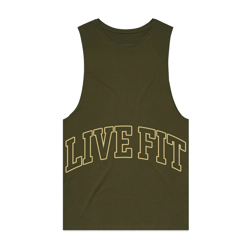 New Sports Fitness Vest Casual Letters Loose