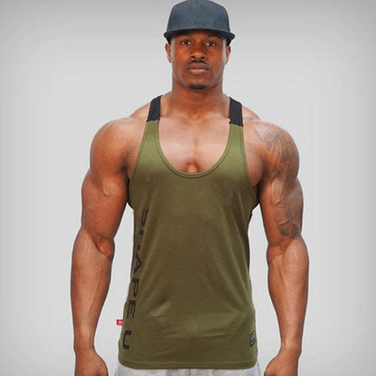 Sports Running T-shirt Men Gym Fitness Tops Tee Shirt String