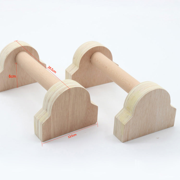 I-shaped Wooden Push-up Aid Flat-foot Push-ups Fitness Equipment Home