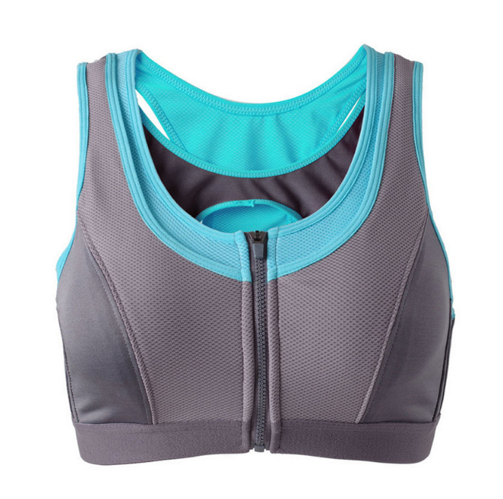 Fitness sports shirt bra sports Yoga women Zipper sports