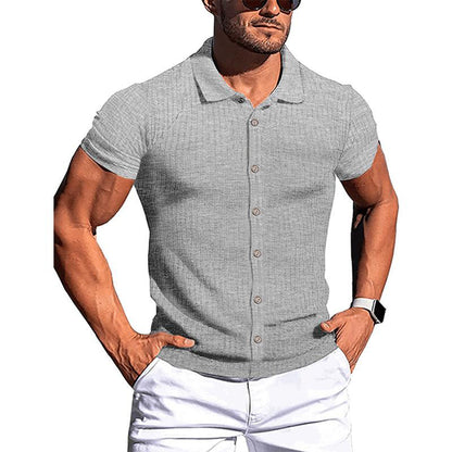 Men's Summer Sports Fitness Casual Short-sleeved Shirt