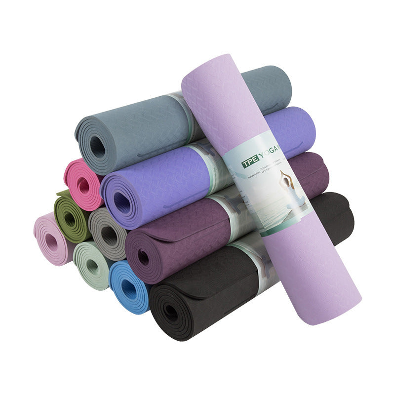 Household Fitness Shock Absorption TPE Yoga Mat