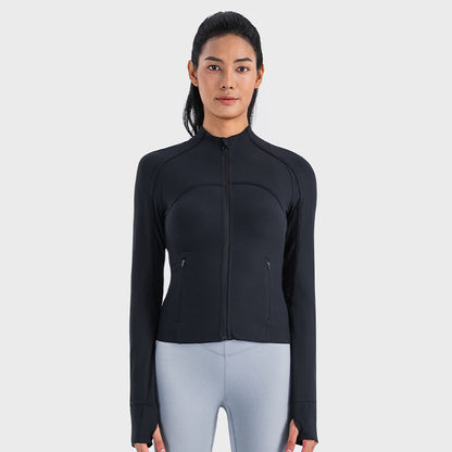 Women's Half Turtleneck Sports Fitness Jacket