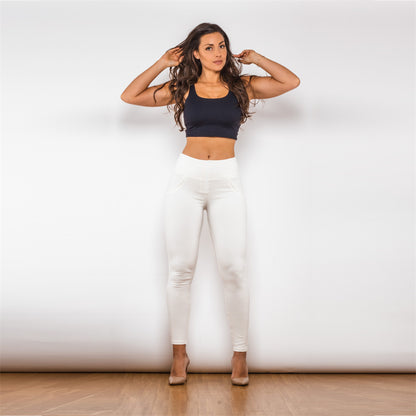 shascullfites melody white cotton leggings high waist