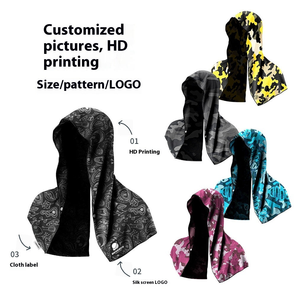 Quick Drying Sports Towel U-shaped Hoodie Cooling Towel Yoga